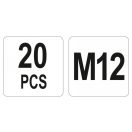 YATO Stahlnietmutter M12 (20 Stück)