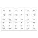 YATO Nietmuttern-Set aus Aluminium und Stahl, 300-teilig