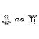 YATO Fliesenschneider-Rad 12,6 x 3 x 3 mm (für YT-3703 Fliesenschneider)