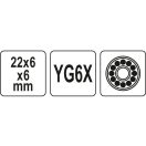 YATO Fliesenrad 22 x 6 x 6 mm