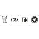 YATO Fliesenschneider Rad 22 x 6 x 6 mm TiN-Beschichtung