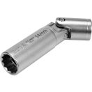 YATO Zündkerzenschlüssel mit Gelenk und 3/8" Anschluss, 14 mm / 88 mm CrV