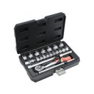 YATO Steckschlüsselsatz 22-teilig 3/8" 6-22 mm CrV