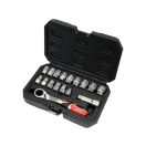 YATO Offener Steckschlüsselsatz 17-teilig 3/8", 1/2" Spline