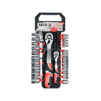 YATO Steckschlüsselsatz 51-teilig 1/2", 1/4" CrV