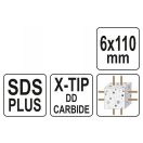 YATO Steinbohrer 6 x 110/50 mm Vierkant SDS-Plus