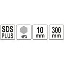 YATO Verlängerungsstange für Zentrierbohrer 300 mm SDS-Plus-HEX