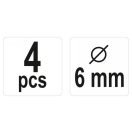 YATO Dübelmarkierung 6 mm (4 Stück)