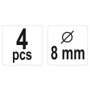 YATO Dübelmarkierung 8 mm (4 Stück)