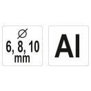 YATO Dübelvorlage 6,8,10 mm