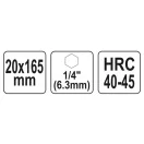 YATO Holzbohrer 20 x 165 mm mit Bit-Aufnahme