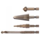 YATO Stufenbohrer-Multiset mit 4-teiligem Bithalter