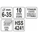 YATO Stufenbohrer 6-35 mm 10 Stufen HSS Titannitrid