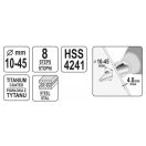 YATO Stufenbohrer 10-45 mm 8 Stufen HSS Titannitrid