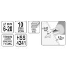 YATO Stufenbohrer 6-20 mm 10 Stufen HSS Titannitrid