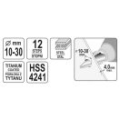 YATO Stufenbohrer 10-30 mm 12 Stufen HSS Titannitrid