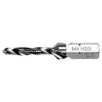 YATO Kombinierter Bohrer-Gewindebohrer M4 Bit-Aufnahme