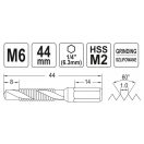 YATO Kombinierter Maschinenbohrer-Gewindebohrer M6 Bitspindel