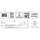YATO Kombinierter Maschinenbohrer-Gewindebohrer M8 mit Bit-Halterung