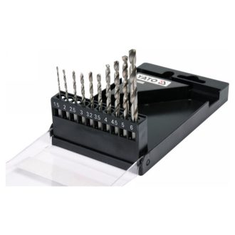   YATO Spiralbohrer-Set mit Bit-Halter 10-teilig 1,5-6 mm HSS 6542