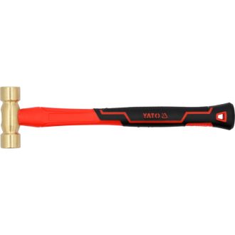 YATO Messinghammer 250 g mit Glasfasergriff