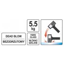 YATO Gummihammer 5500 g rückstoßfrei 105x105x180 mm