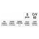 YATO Scoring-Set 5-teilig CrV60