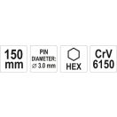 YATO Splintlocher 3,0 x 150 mm