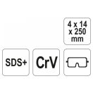 YATO Meißelschaft 250 mm SDS-Plus