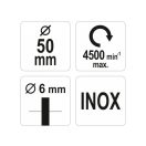 YATO Schaftlose Topfbürste 50 mm Inox