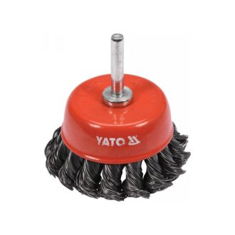 YATO Schafttopfbürste 65 mm gedreht