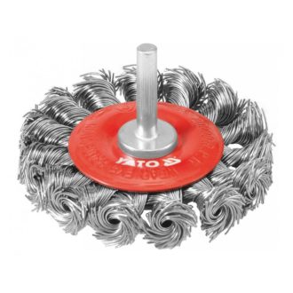 YATO Gewundene Rundbürste mit Stiel 75 mm Stahl