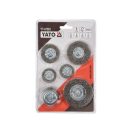 YATO Stiftbürste, Topfbürstenset 6-teilig inox