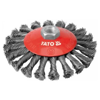 YATO Verdrehter Drahtbürstenkopf M14 125 mm inox