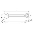 YATO Kurzschlüssel 13 mm / 109 mm CrV