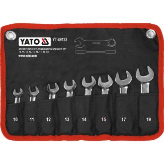 YATO Ratschenringschlüssel-Set 8-teilig kurz 10-19 mm