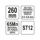 YATO Profilzange (für Trockenbau) 260 mm d= 0,5-0,8 mm