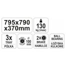 YATO Werkzeugwagen mit Tablett