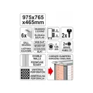 YATO Leerer Werkzeugwagen mit 6 Schubladen