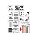 YATO Werkzeugwagen mit Werkzeugen, 177 Teile, leicht