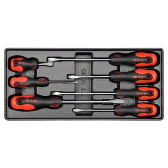   YATO Schraubendreher-Satz 7-teilig CrMo flach (Schubladeneinsatz)