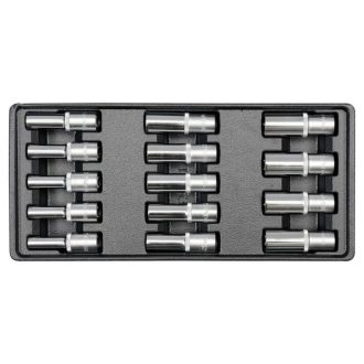   YATO Langer Steckschlüsselsatz 14-teilig 1/2" 8-21 mm (Schubladeneinsatz)