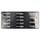 YATO Langer Steckschlüsselsatz 14-teilig 1/2" 8-21 mm (Schubladeneinsatz)