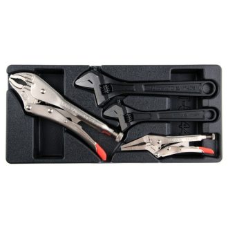   YATO Rollgabelschlüssel- und Zangensatz 4-teilig (Schubladeneinsatz)