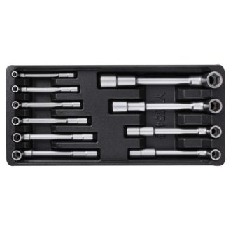   YATO Steckschlüsselsatz 10-teilig 7-19 mm CrV (Schubladeneinsatz)