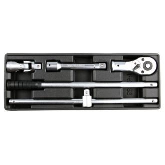   YATO Ratschen-Antriebswellen- und Verlängerungswellen-Set (Schubladeneinsatz)