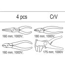 YATO Zangen-Set 4-teilig isoliert bis 1000 V (Schubladeneinsatz)