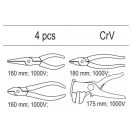YATO Zangen-Set 4-teilig isoliert bis 1000 V (Schubladeneinsatz)