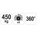 YATO Motorenmontageständer 450 kg mit Rollen