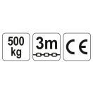 YATO Kettenzug 500 kg 3 m